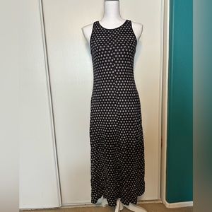 Ann Taylor Maxi/Midi Navy and Gold Dress